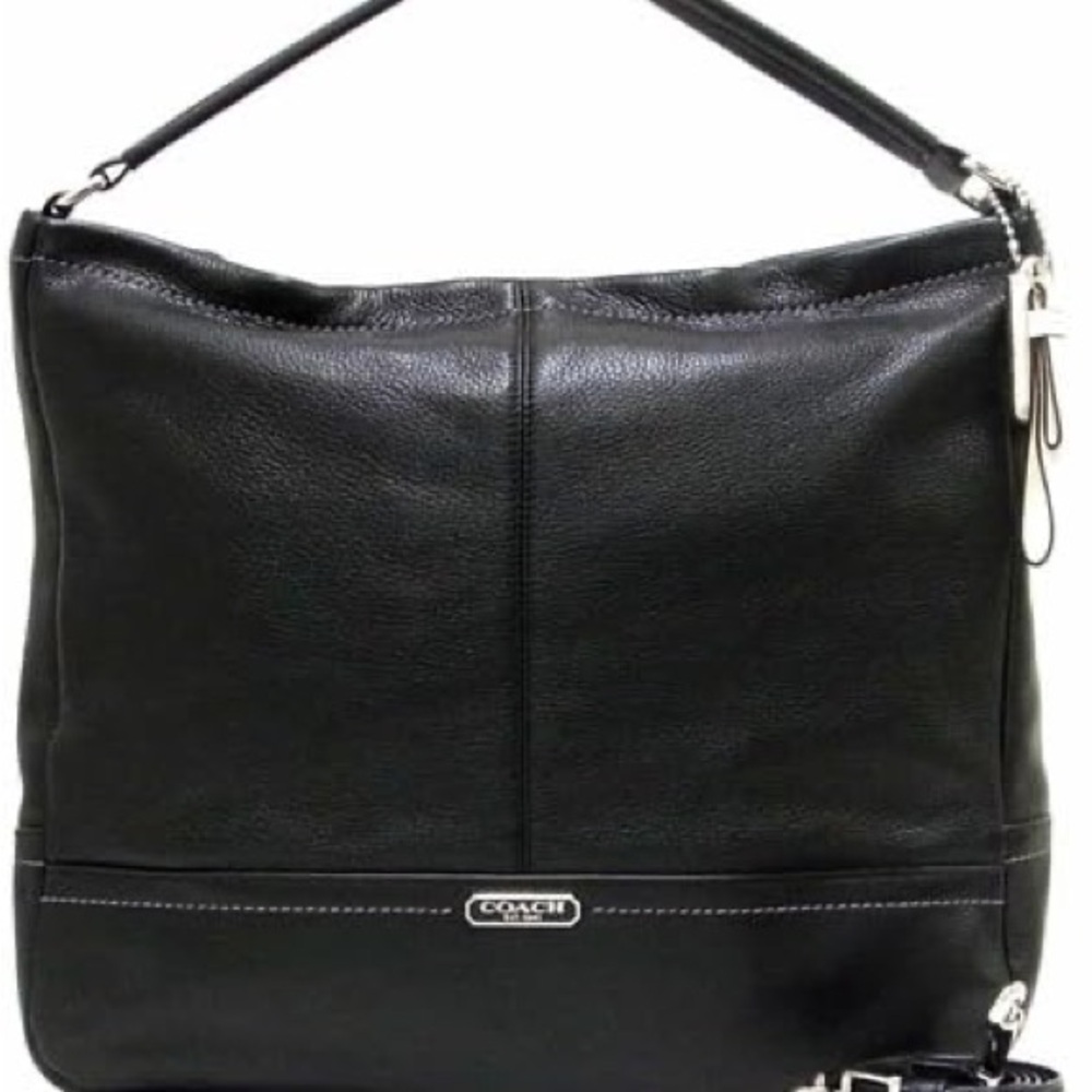 Coach Black Pebble Leather Bag
